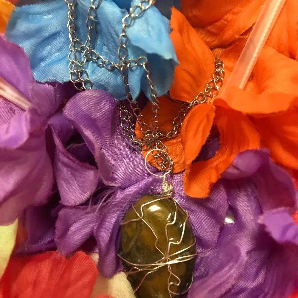 Wire Wrapped Unique Vintage Rare Vintage One of a Kind Handmade Necklace